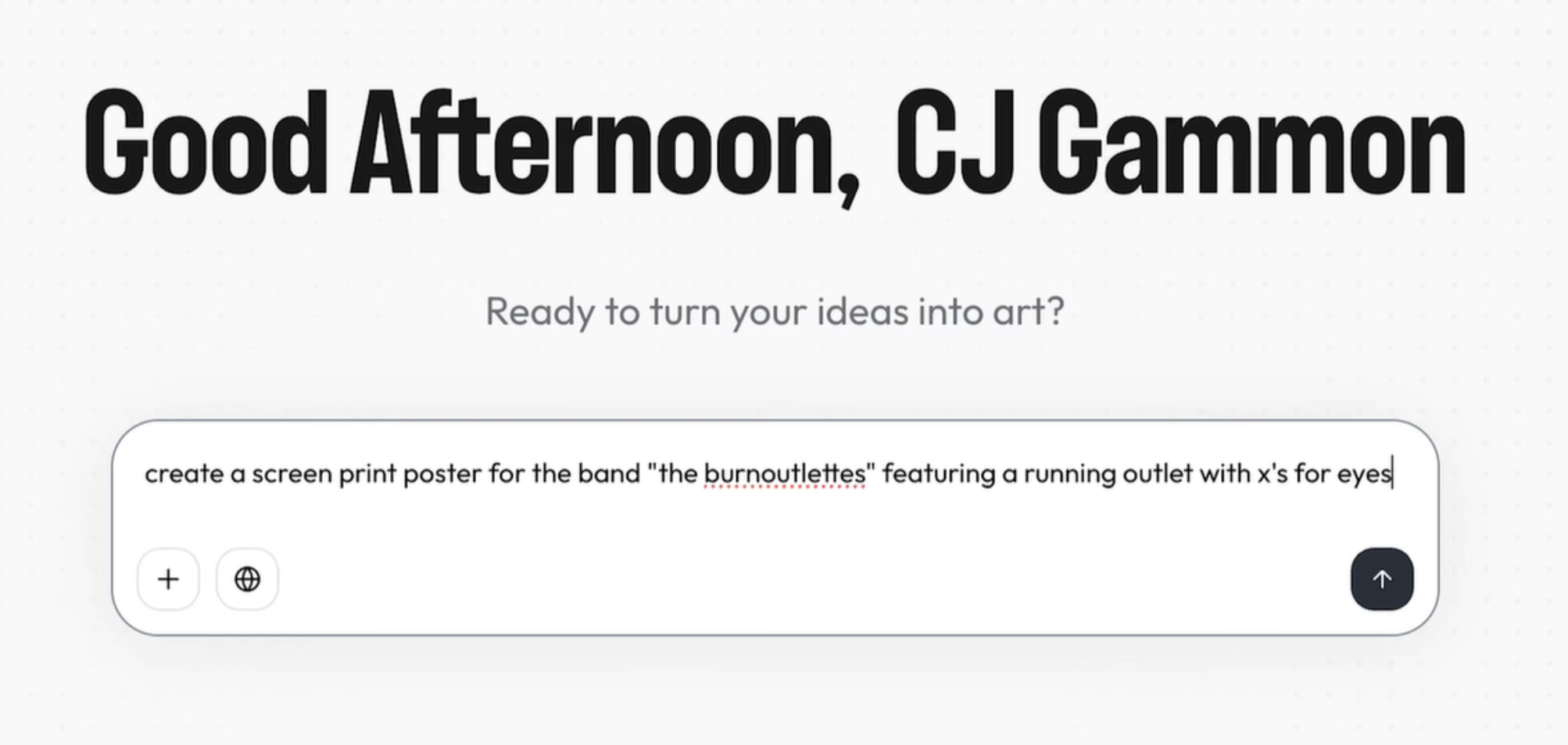 Memasuki prompt di Lovart AI