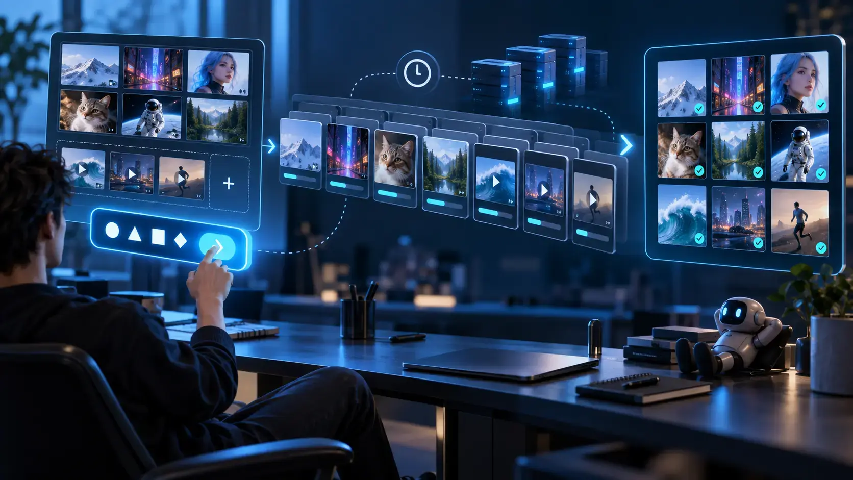 Elige un comando de generación y crea contenido