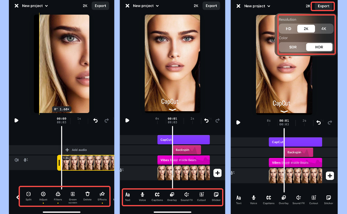 قم بتحرير مقطع فيديو باستخدام تطبيق Edits