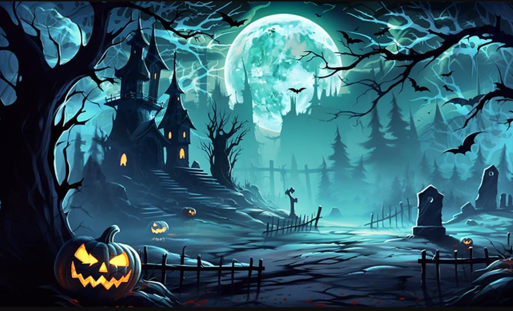 Types of Halloween backgrounds for desktop-Spooky landscapes
