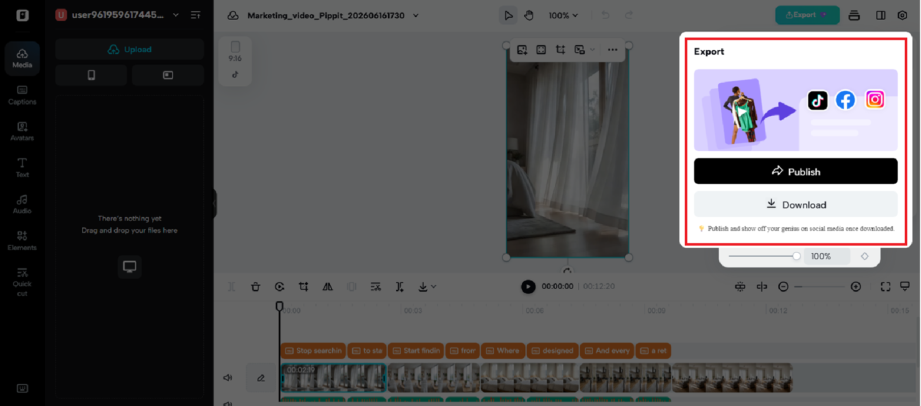 Preview and download