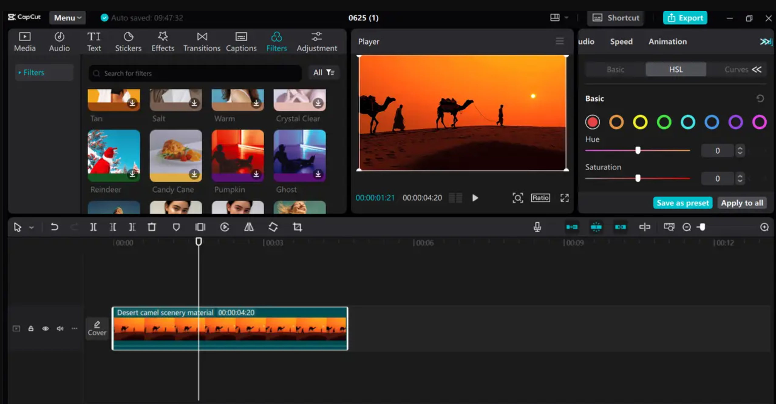 What is color grading in CapCut