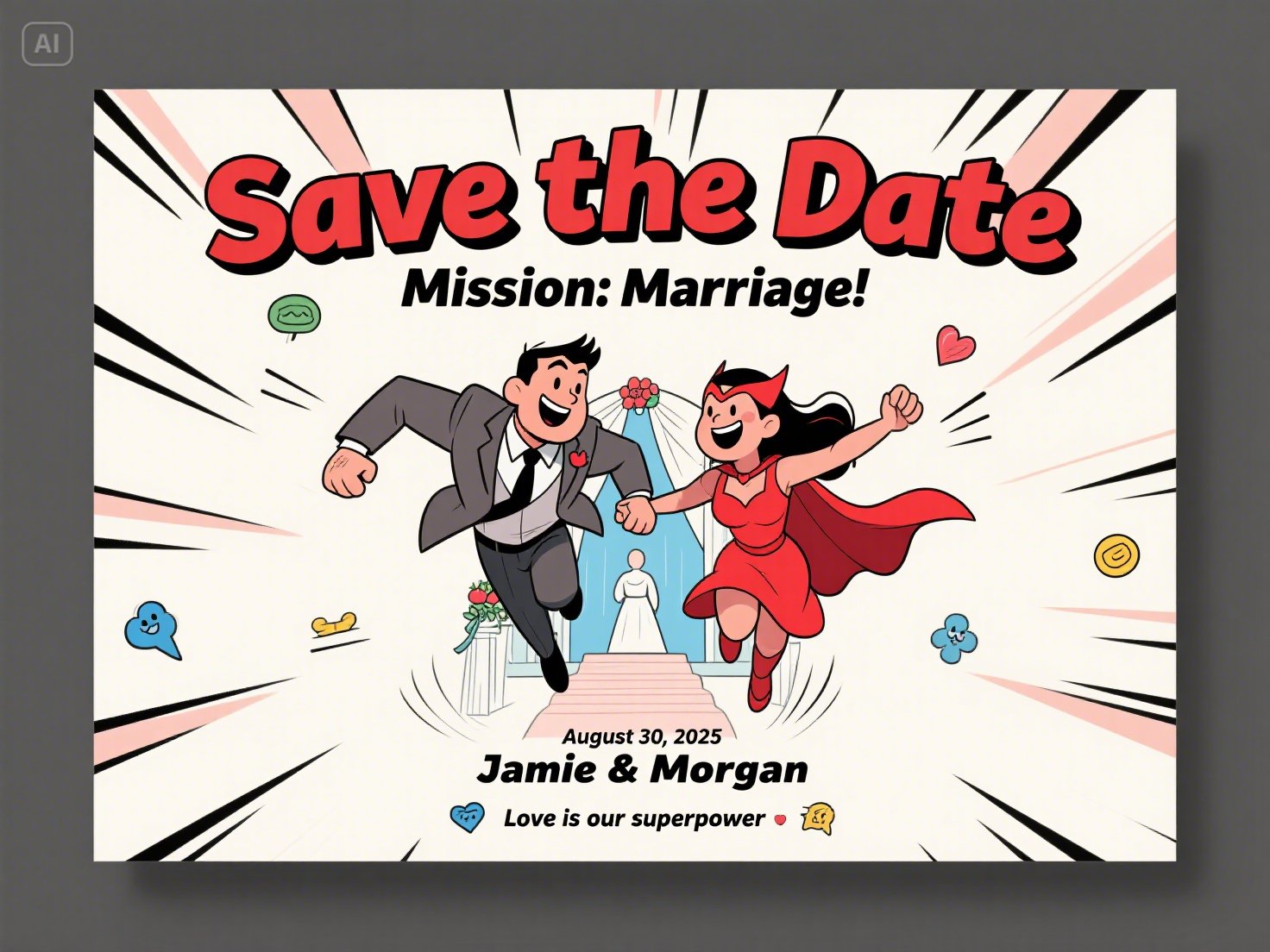 Humorous save the date cards