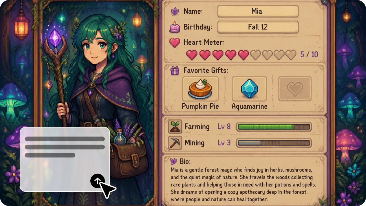 Generate Stardew characters with native multilingual text 
