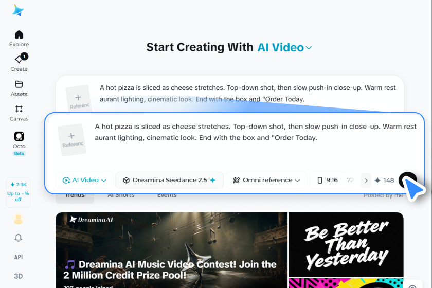 Write your ad script or upload your product photo