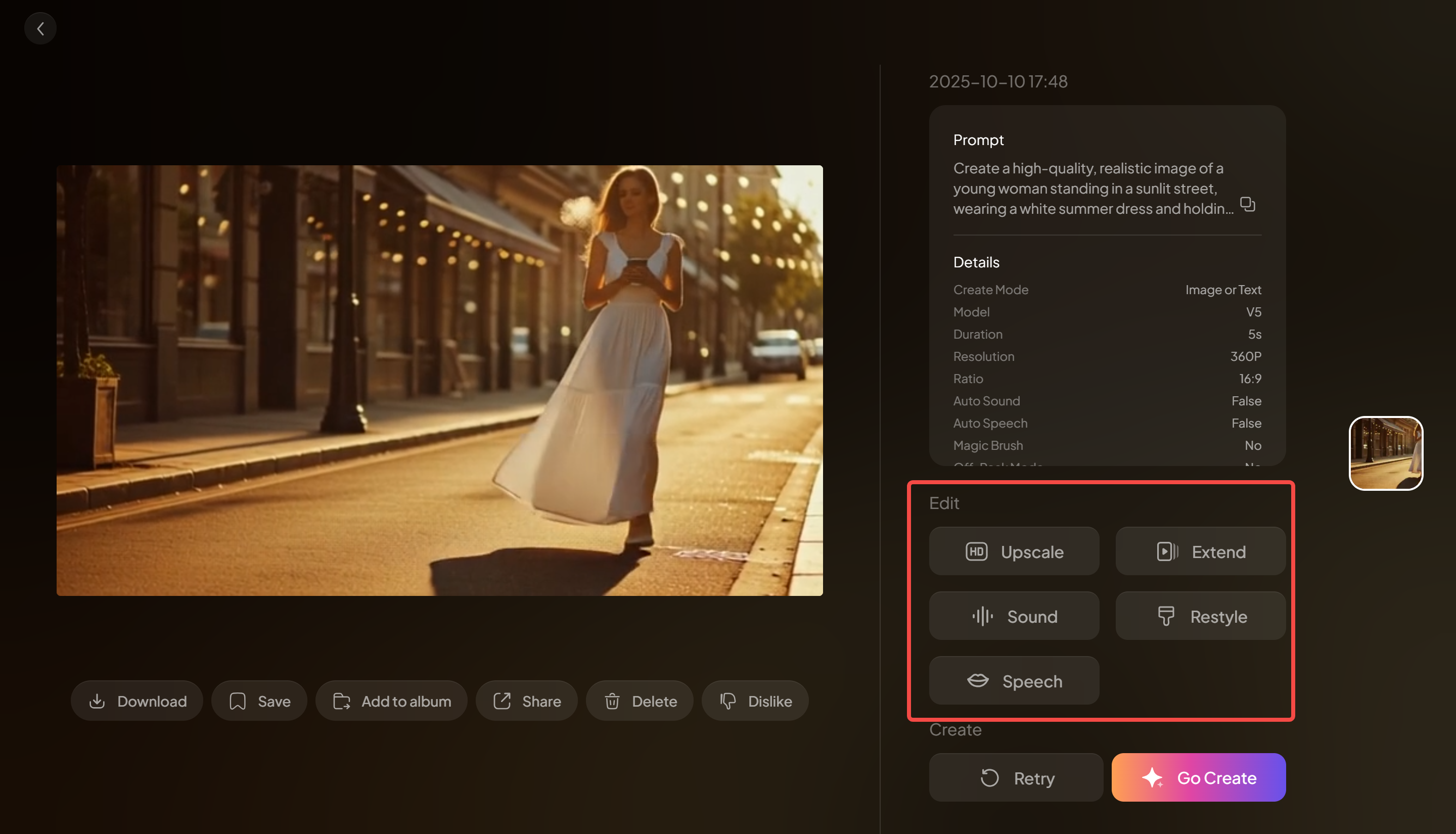 Refining the video with the PixVerse AI video generator