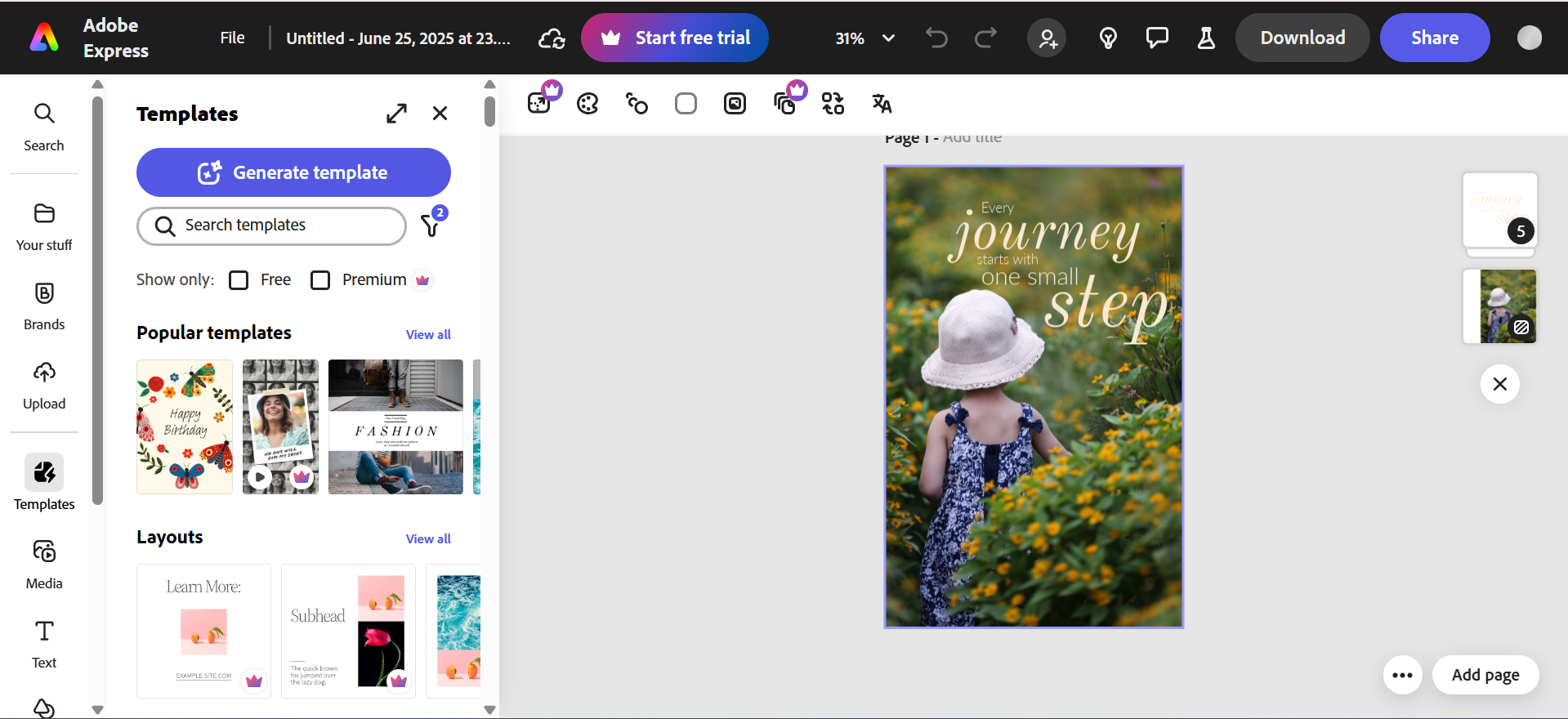 Adobe - the reliable tool to make posters online
