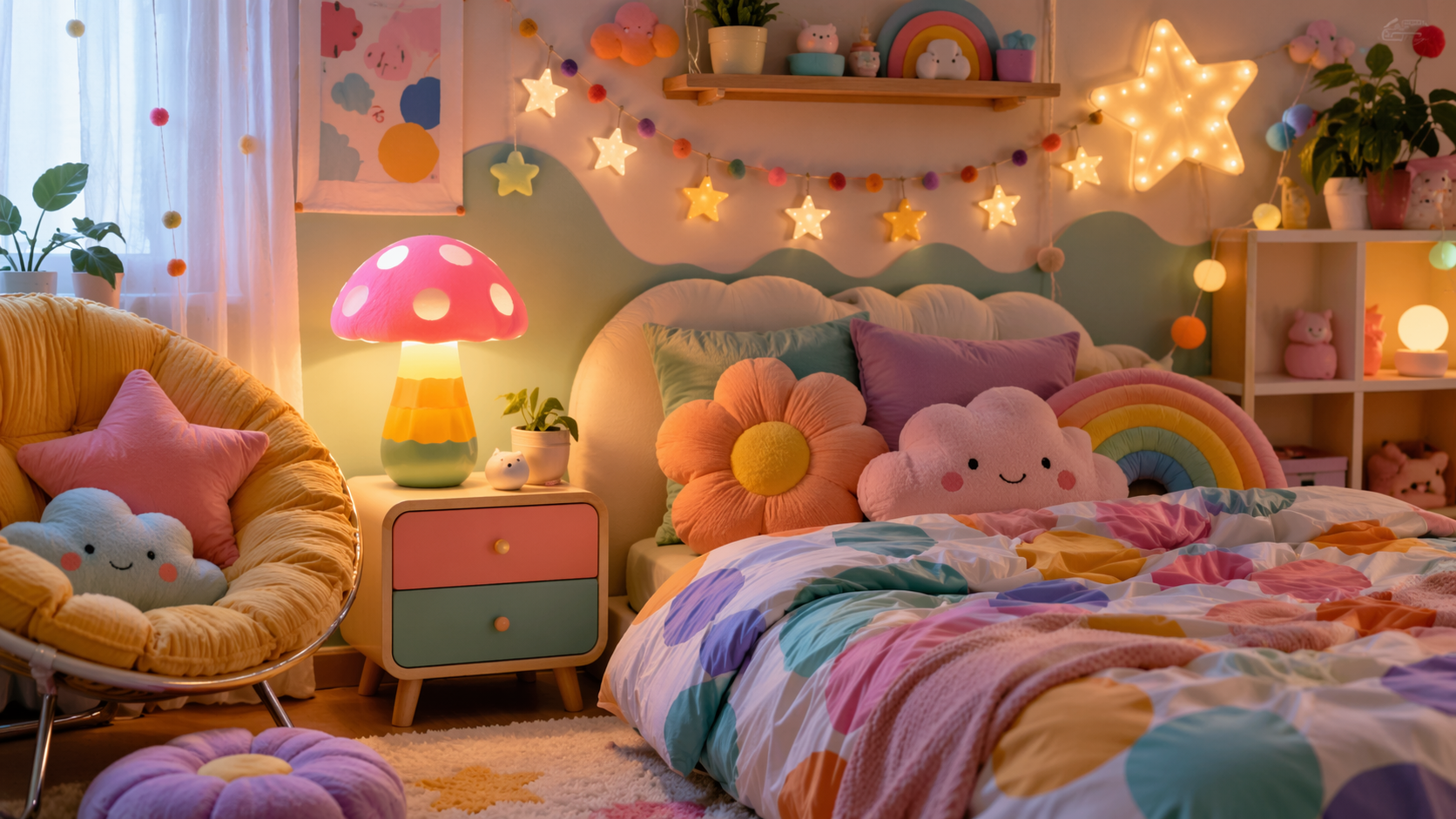 Dreamina Kidcore Filter Prompt Beispiel 6: Skurriles Pastell Moodboard
