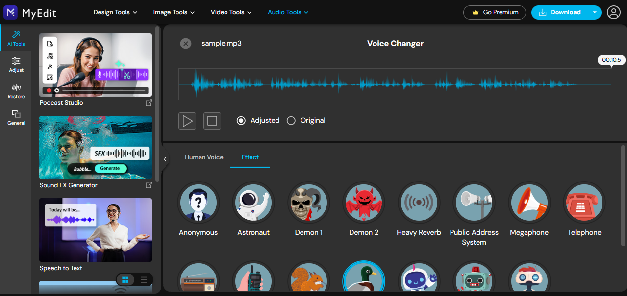 MyEdit voice modulator