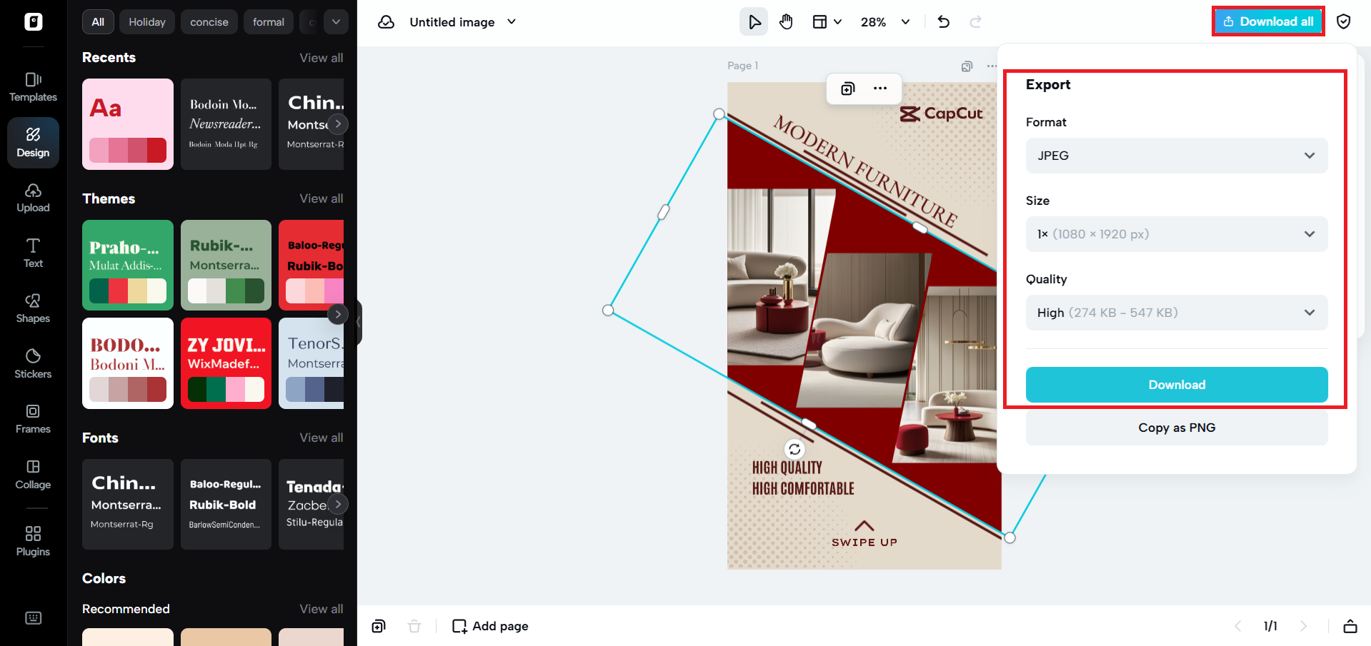 Download your maroon image template