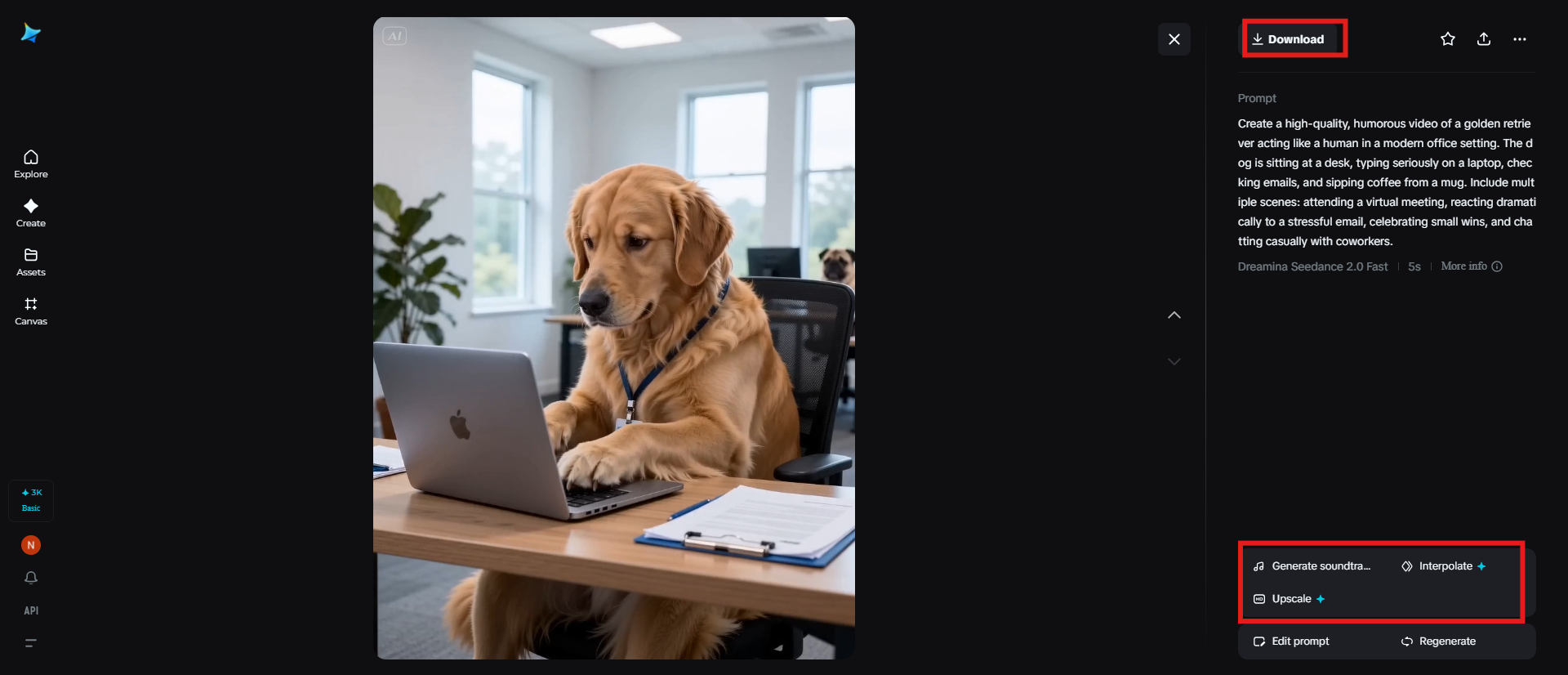 Bearbeiten und laden Sie das Video herunter