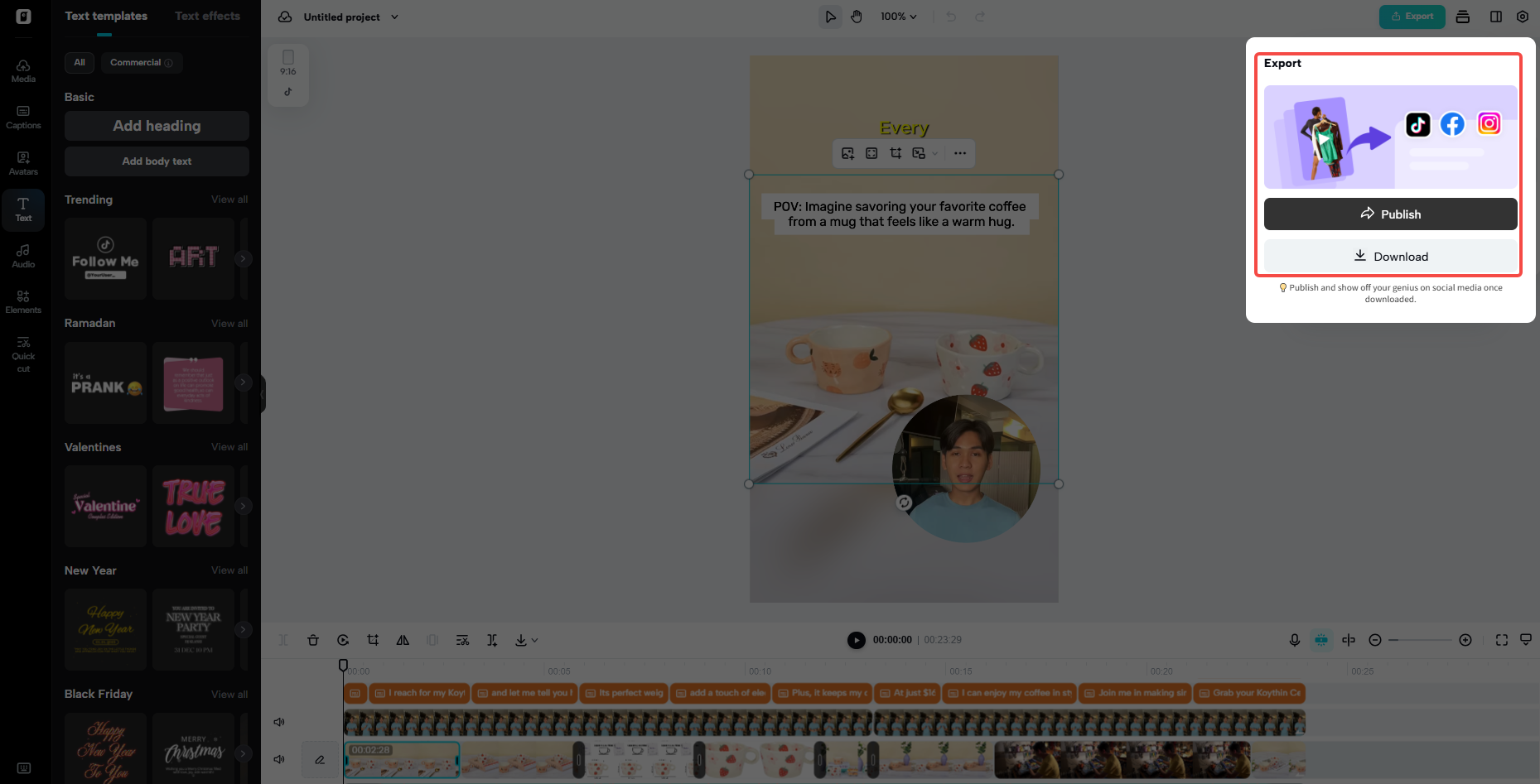 Multi-platform export