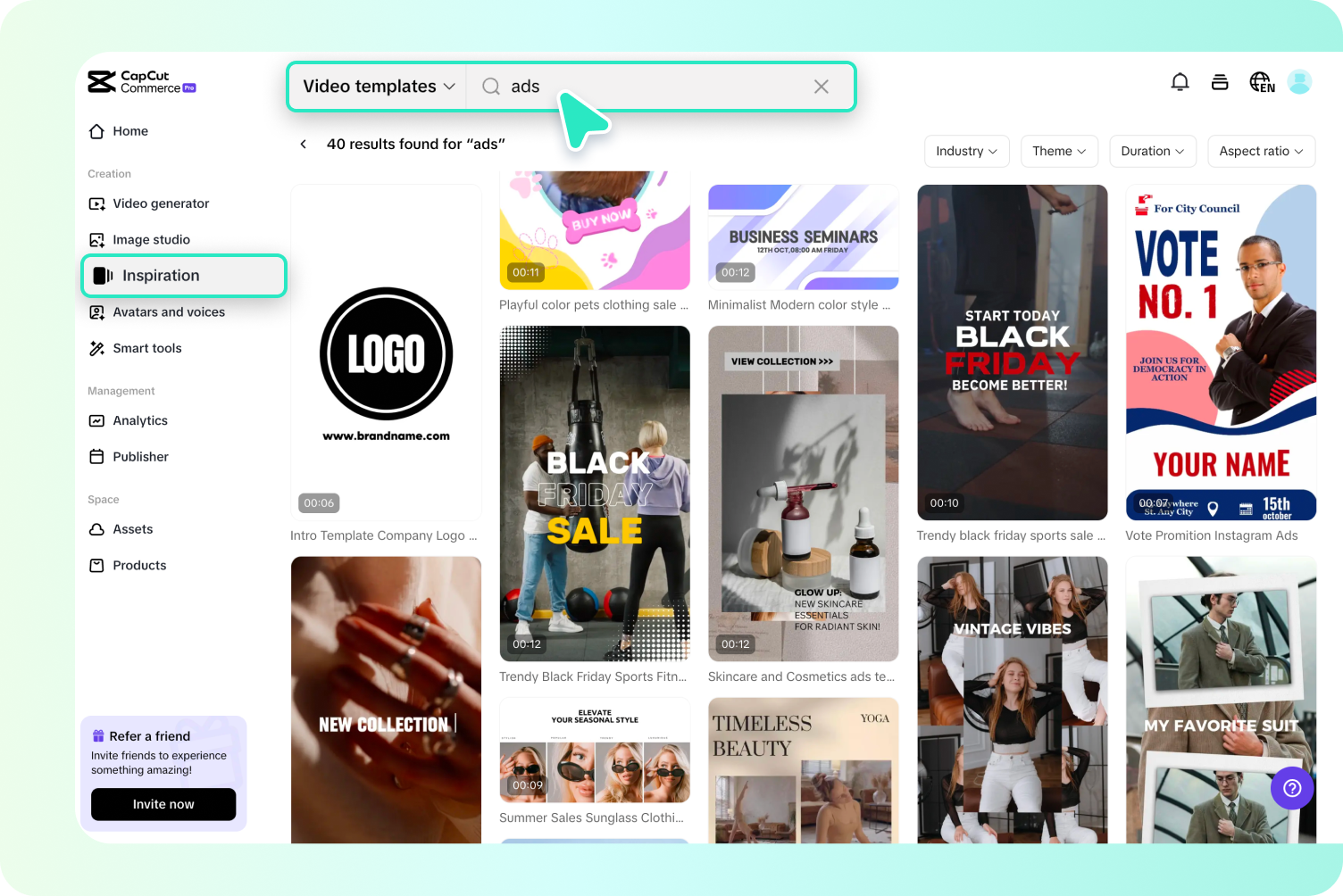 Відкрийте Pippit і виберіть шаблон