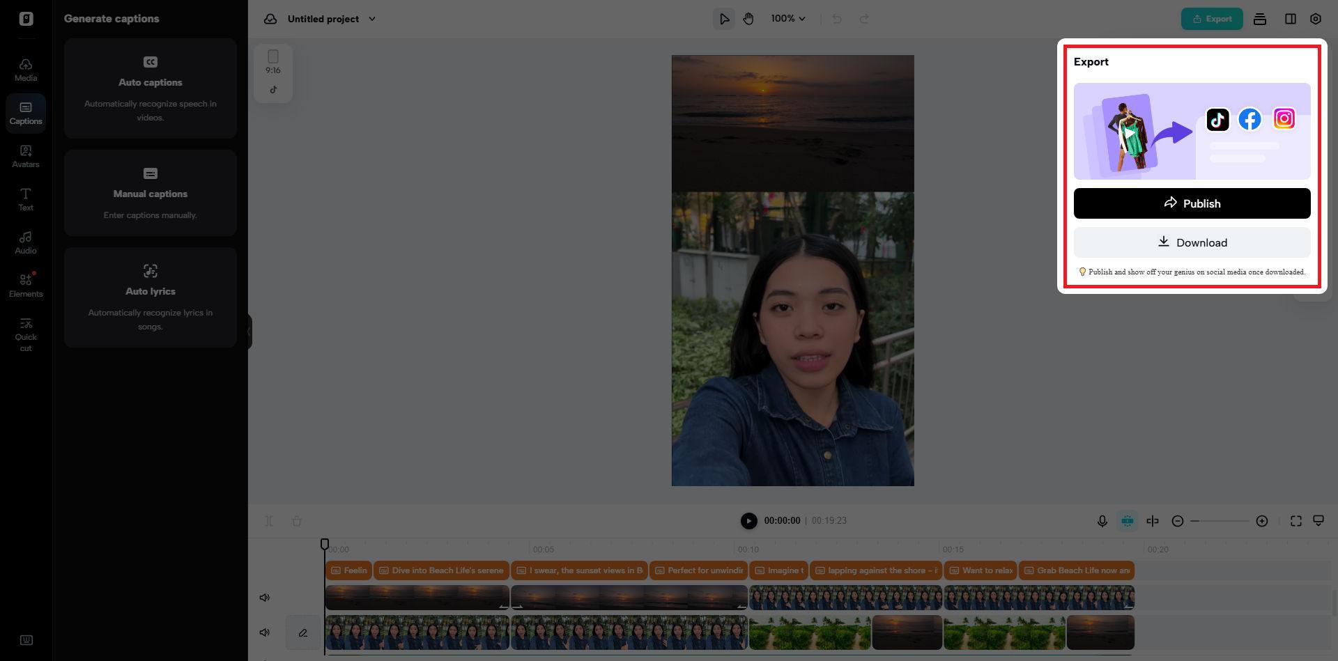 Export your video