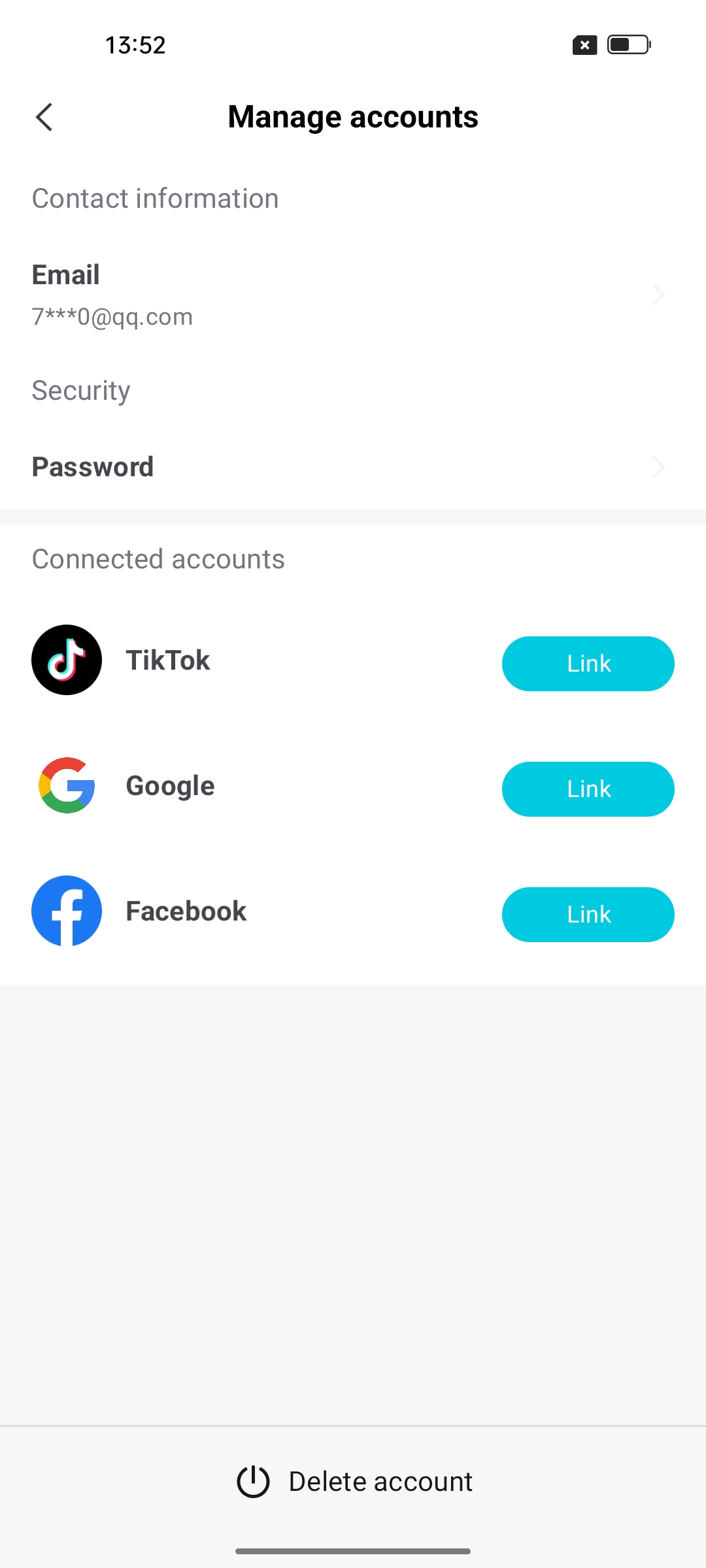 Link your TikTok account