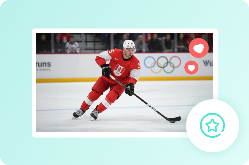 AI Olympics-filter sociale media-post Olympische 2026-thema