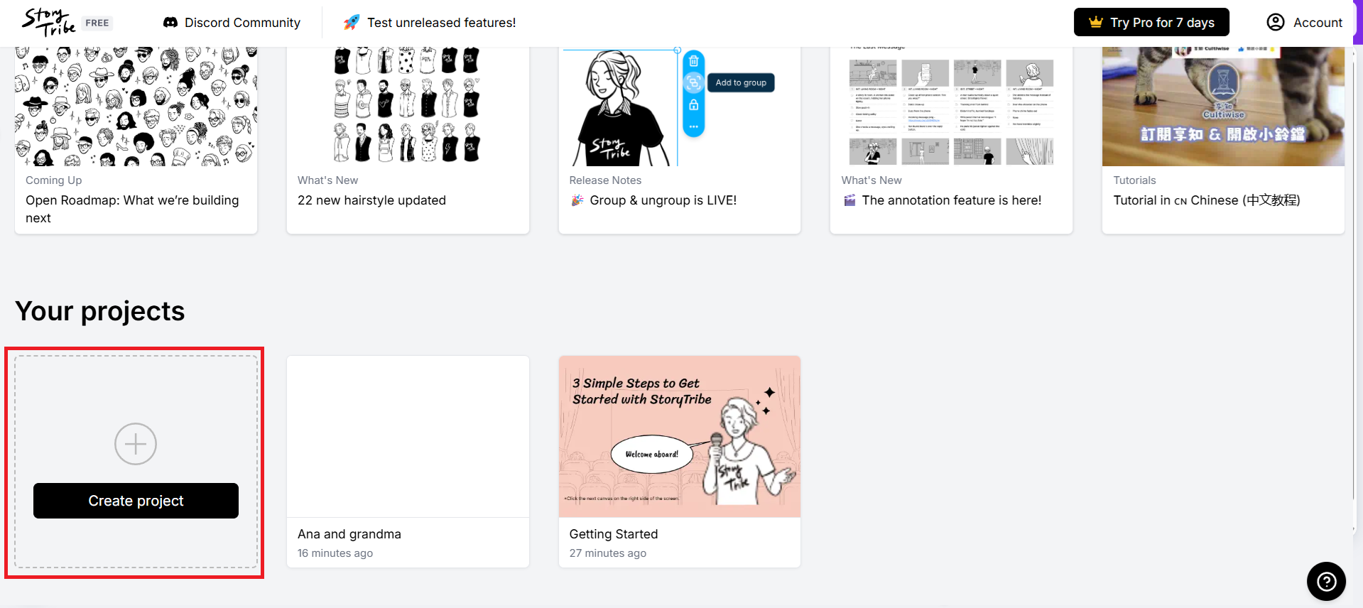 Create a new project