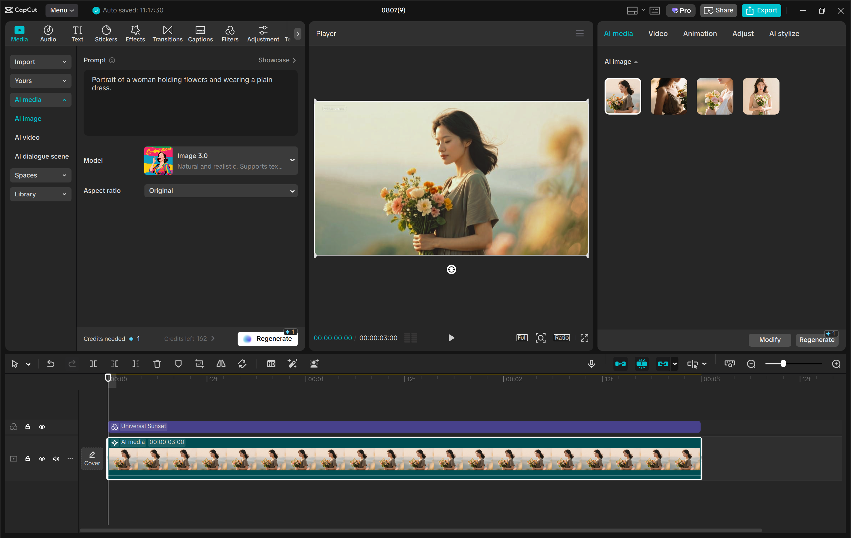 Interface of the CapCut desktop video editor - a user-friendly AI editor like ChatGPT