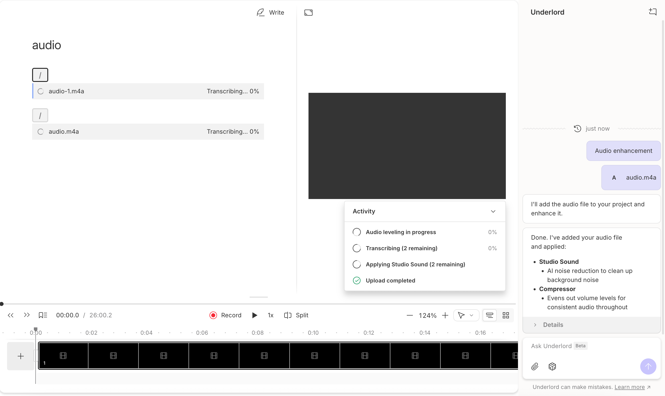 Descript Audio Enhancement