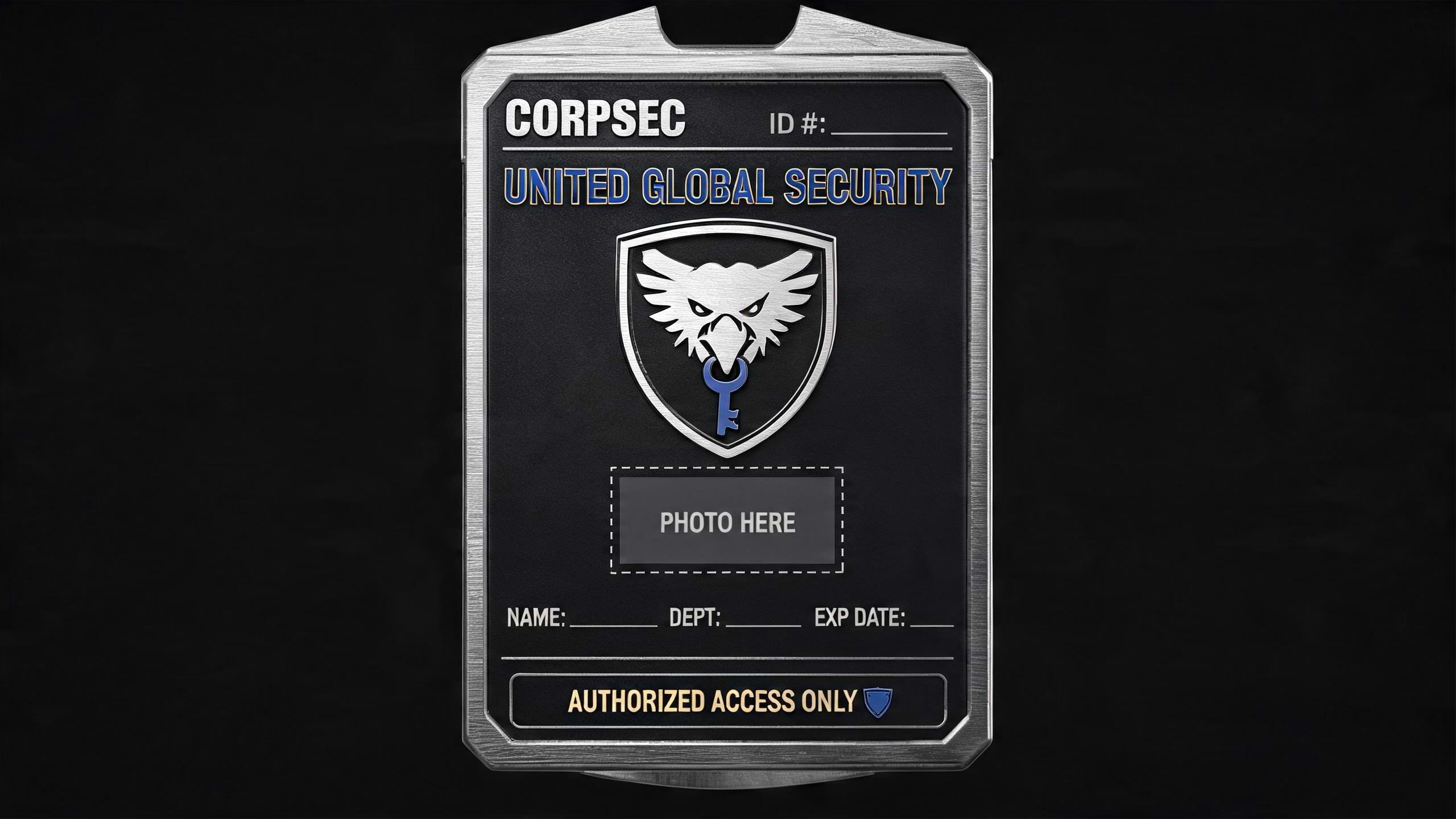 Prompt 1: Corporate security badge design prompt