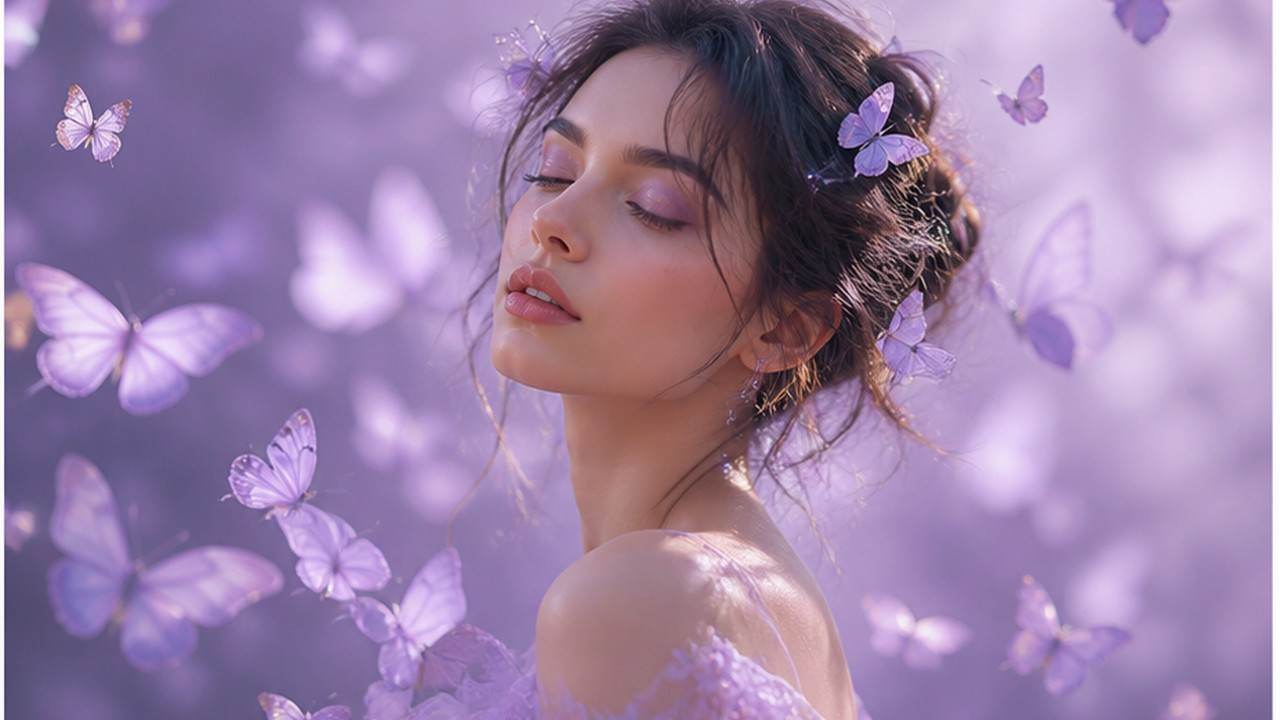 Pastel Butterfly Girl AI Effect prompt result 1