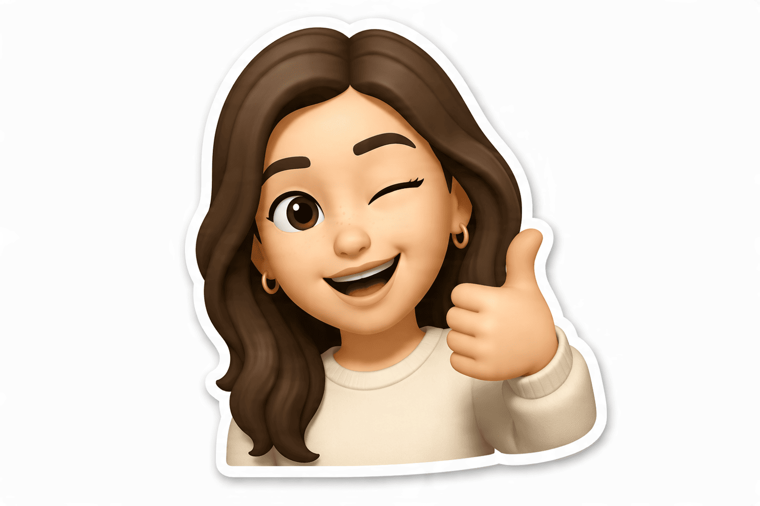 3D sticker style avatar in the iOS emoji