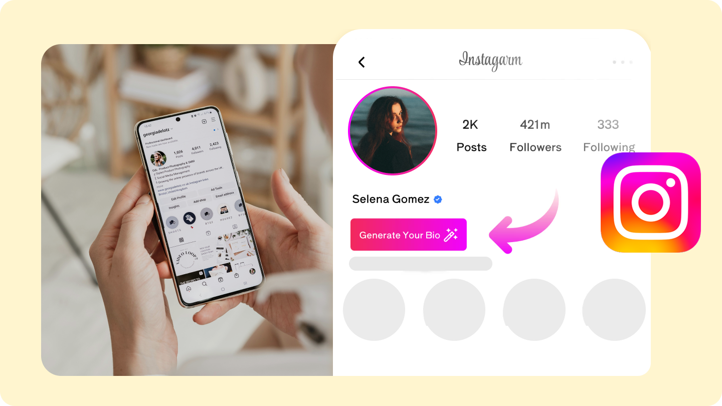 instagram bio generátor
