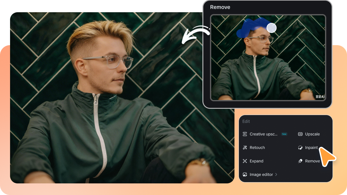 Modify hair with inpaint