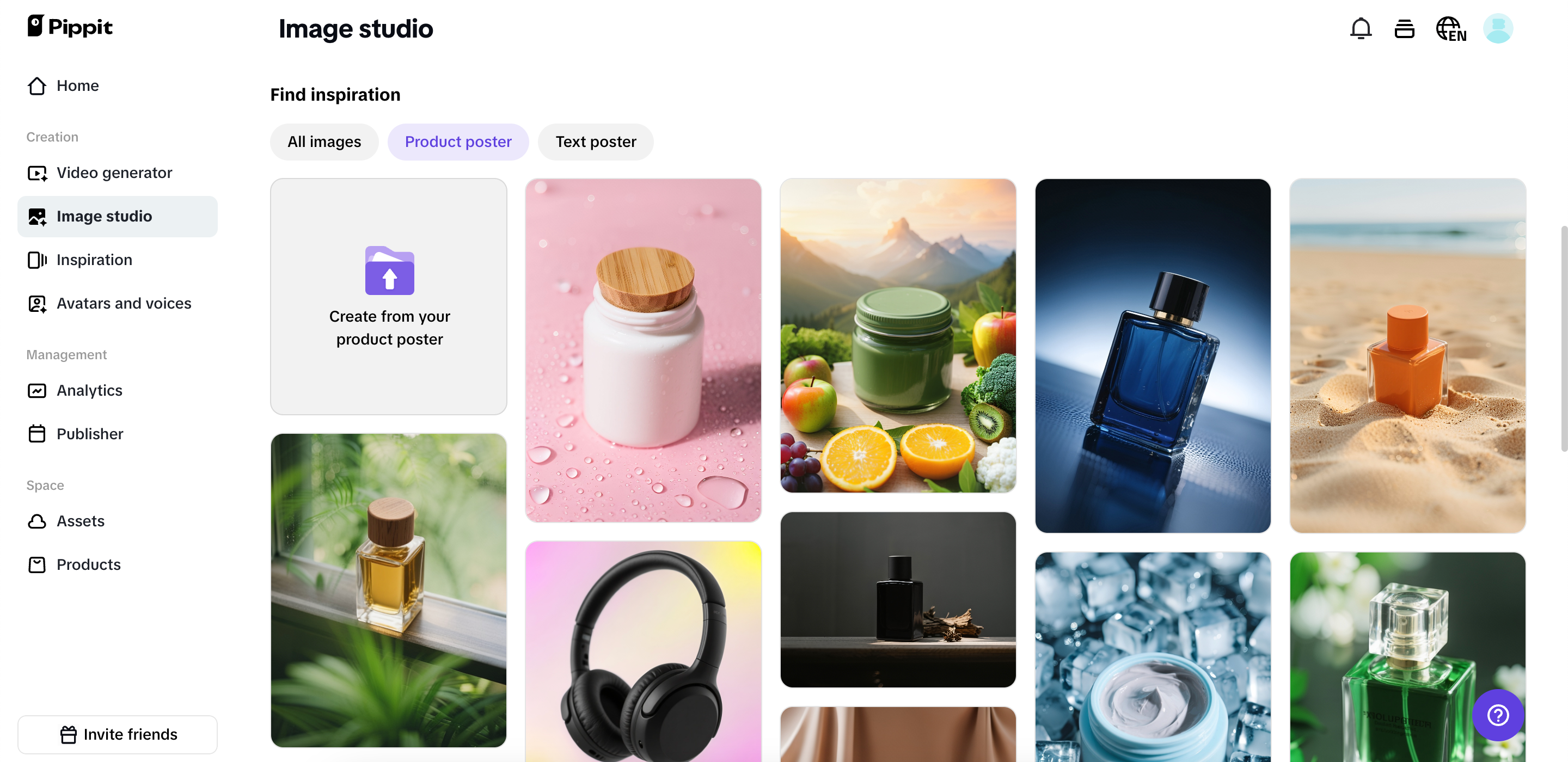 I-access ang Image studio para makapagsimula
