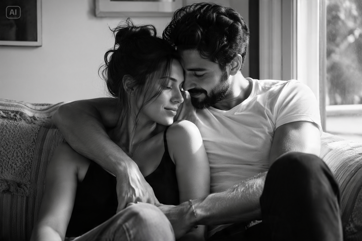 black and white couple photo mobile background image