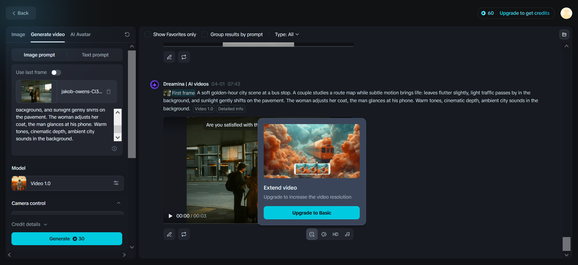 Extend video