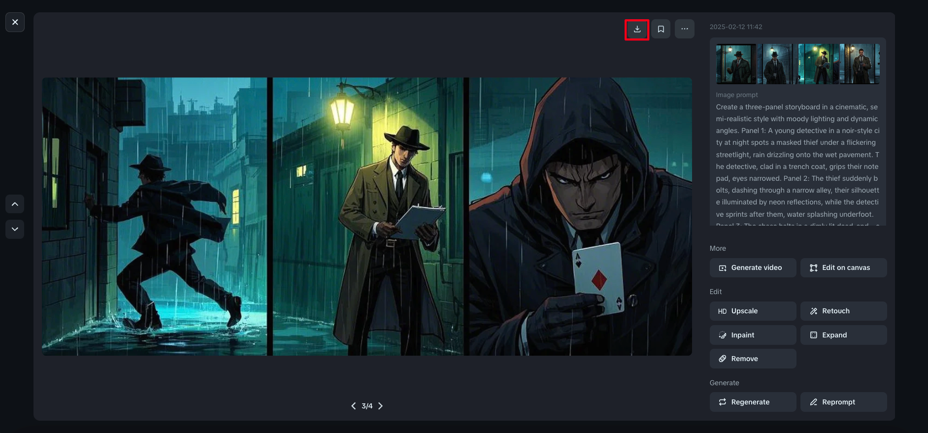 Pembuat storyboard Dreamina ikon unduhan gratis