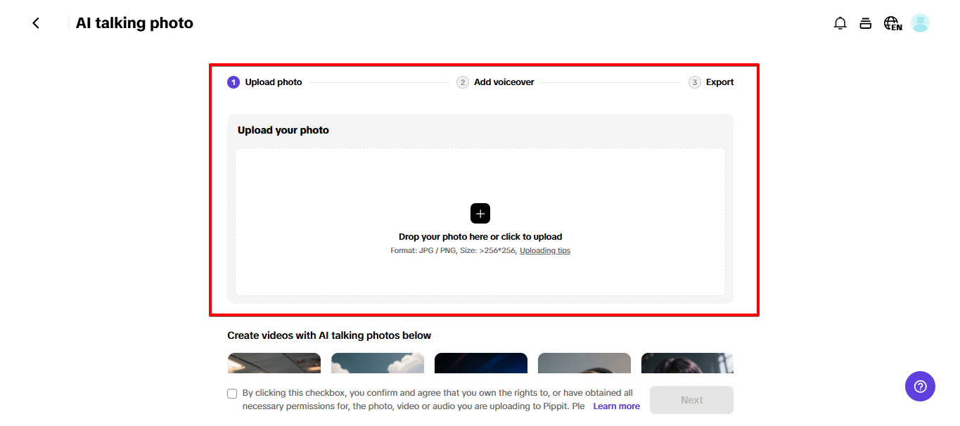 Pippit AI pratend foto-tool