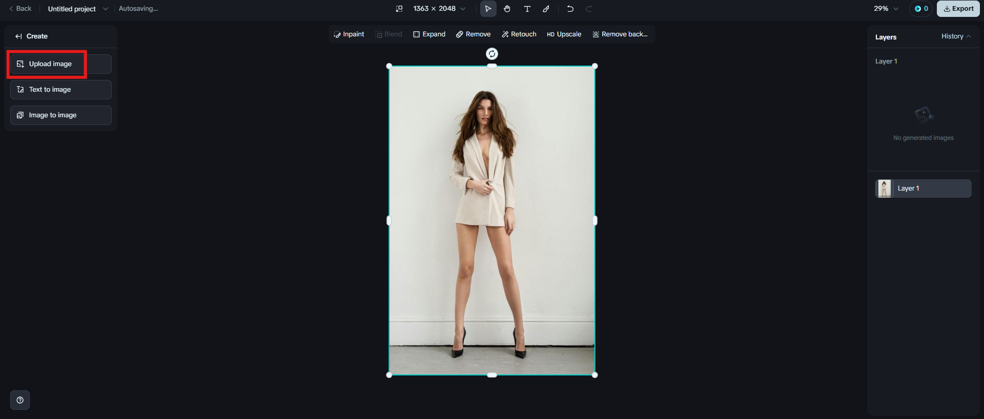 Upload the image