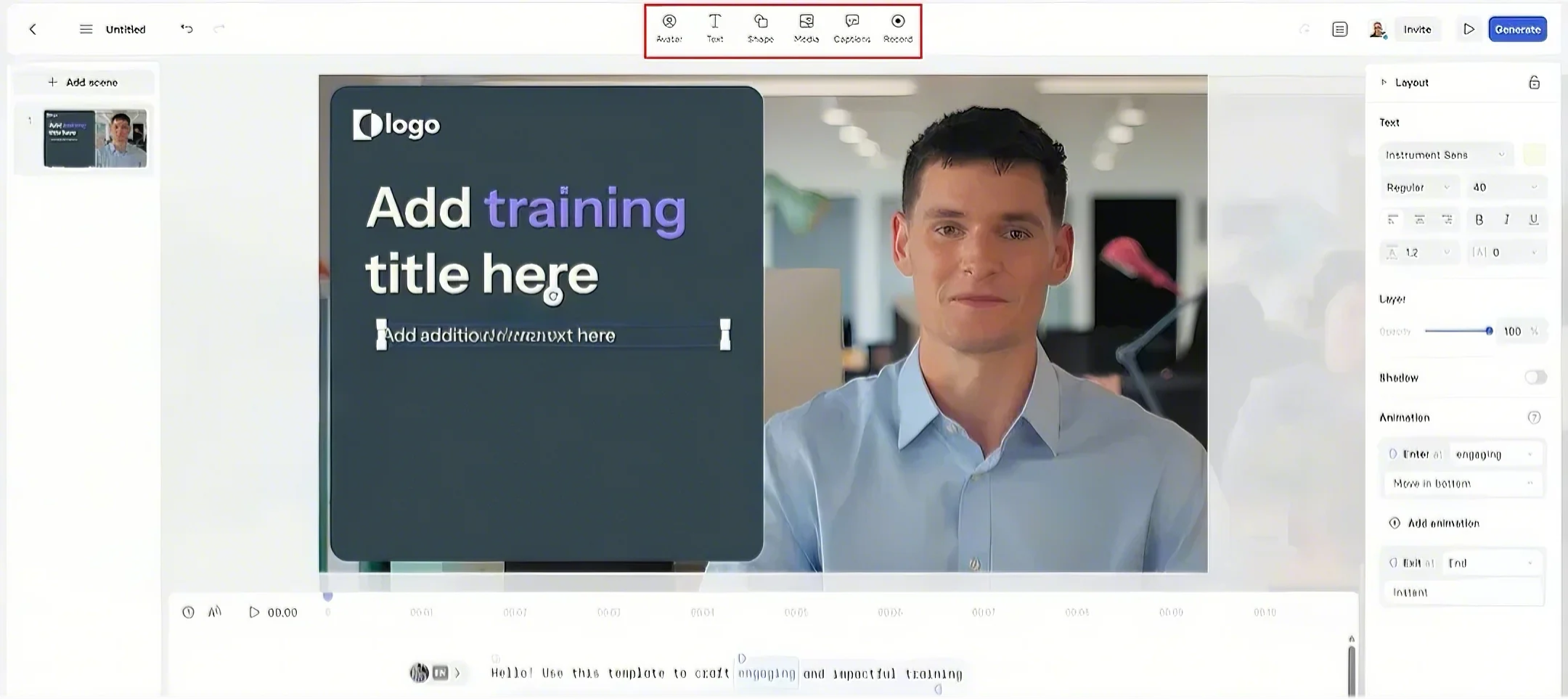 Synthesia create ai video