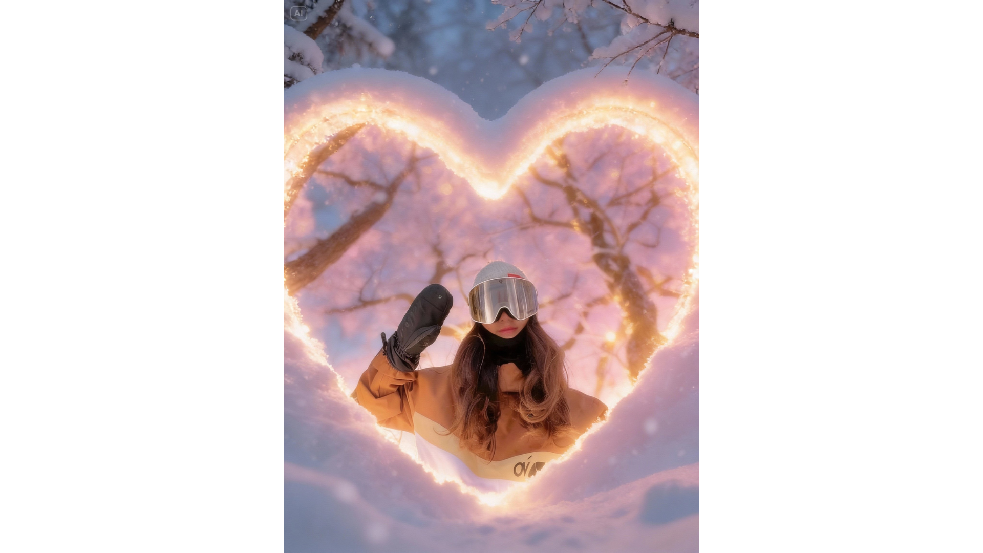 Heart-shaped winter memories