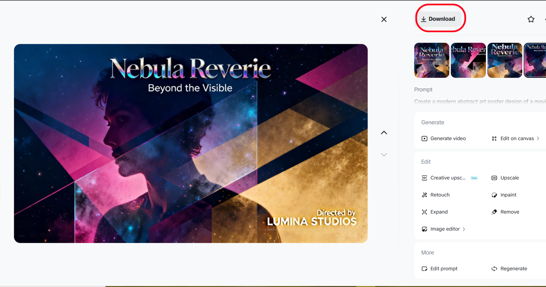 Download the abstract art poster on Dreamina