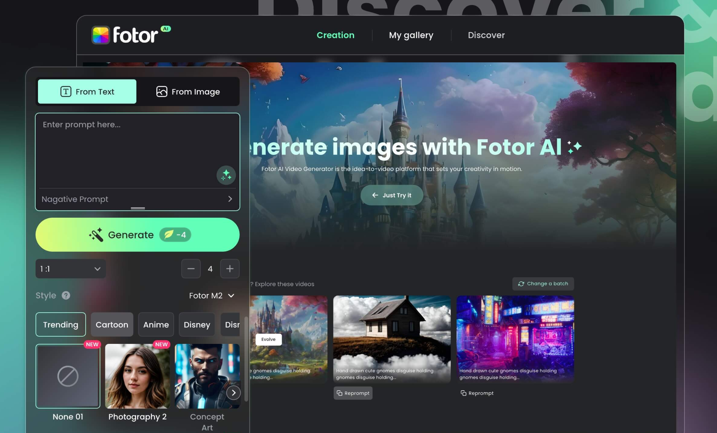 Fotor AI image generator