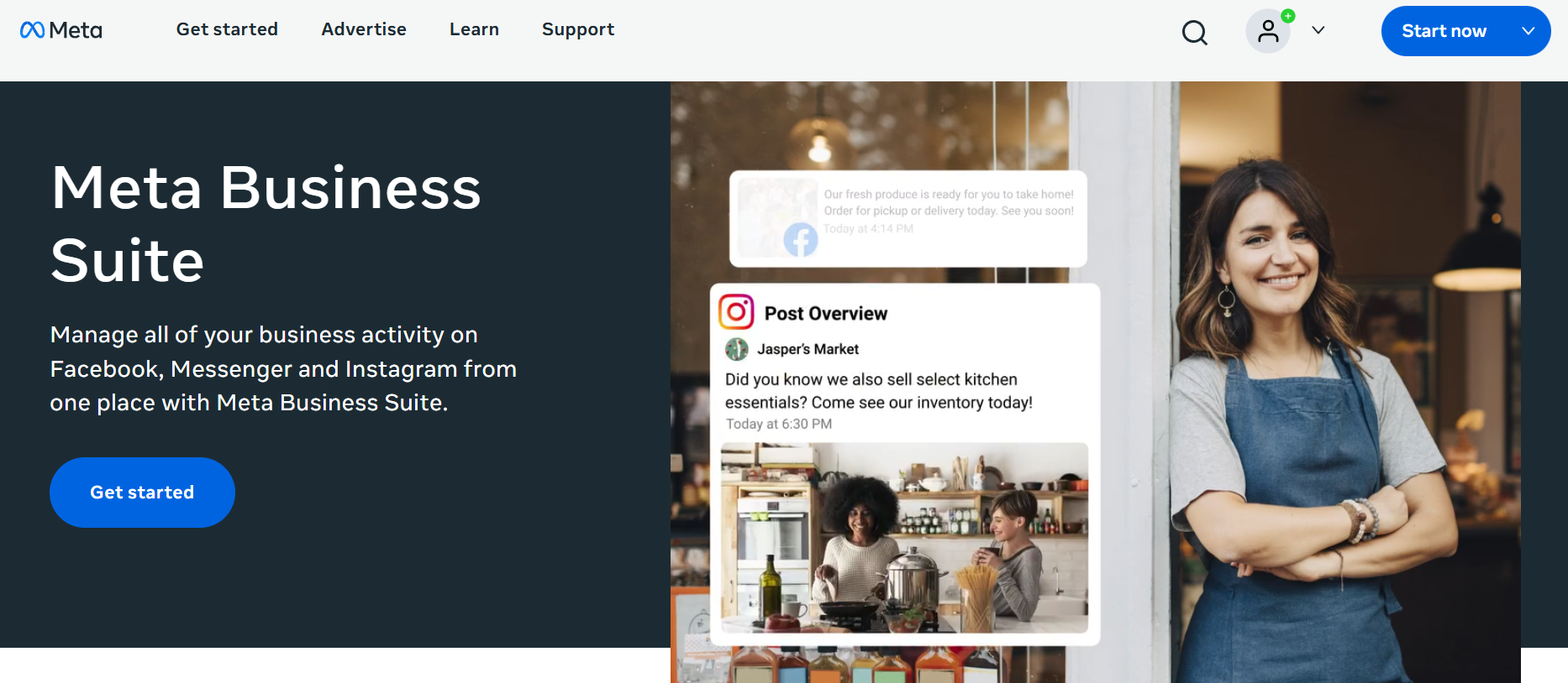 Meta business suite interface