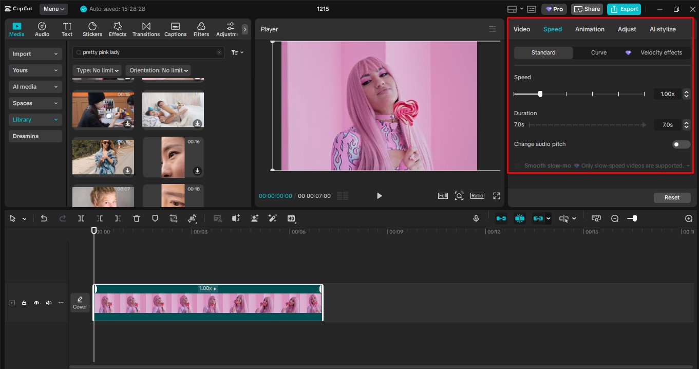 Adjust the speed manually