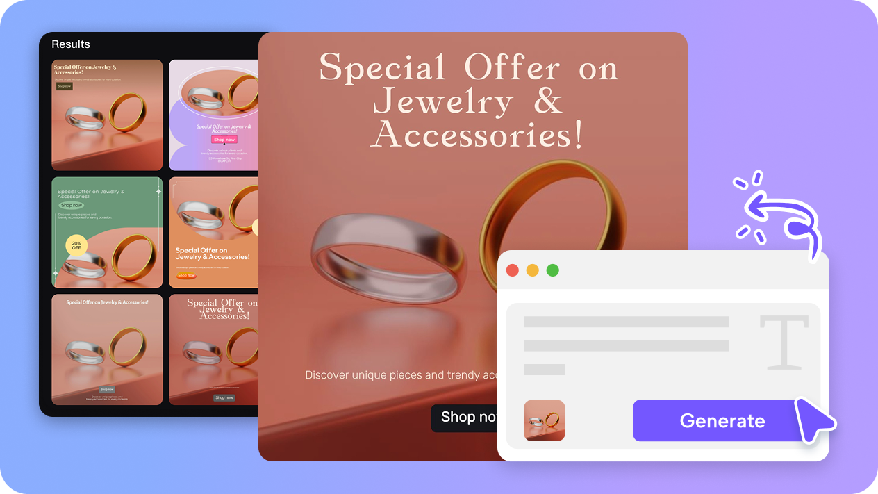 Generate custom designs instantly with AI 