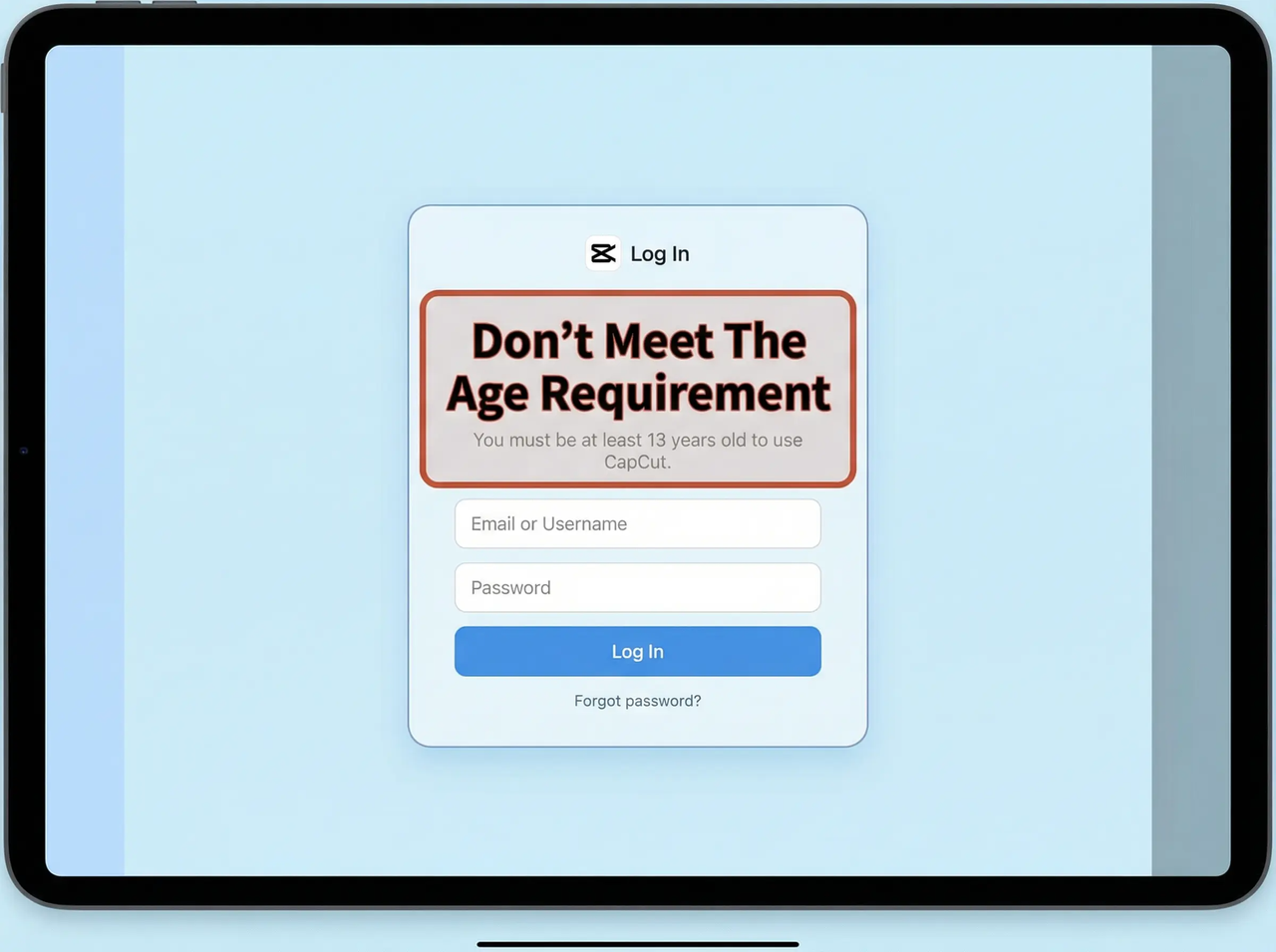 age requirement of CapCut