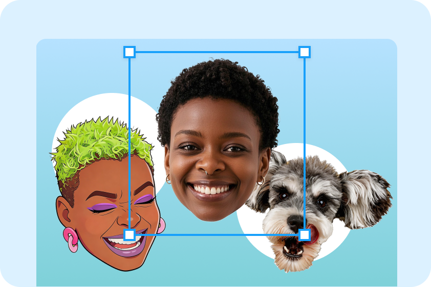 Wytnij twarze portretów, zwierząt domowych i kreskówek w Dreamina