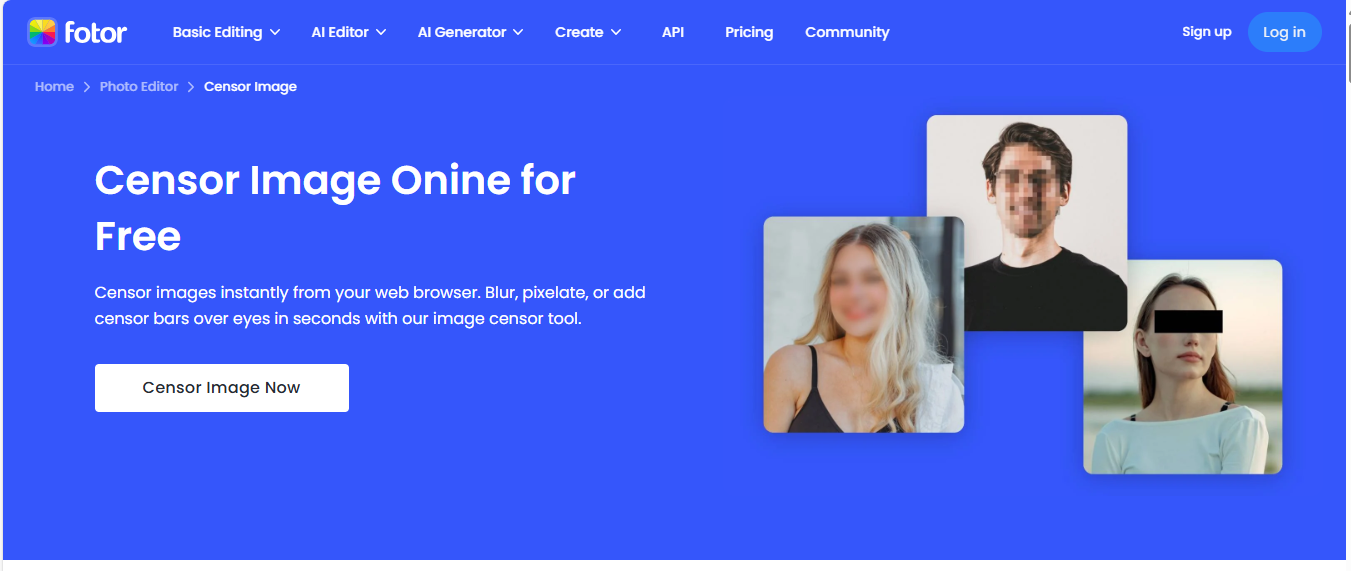 Fotor - una aplicación gratuita de cara borrosa fácil de usar