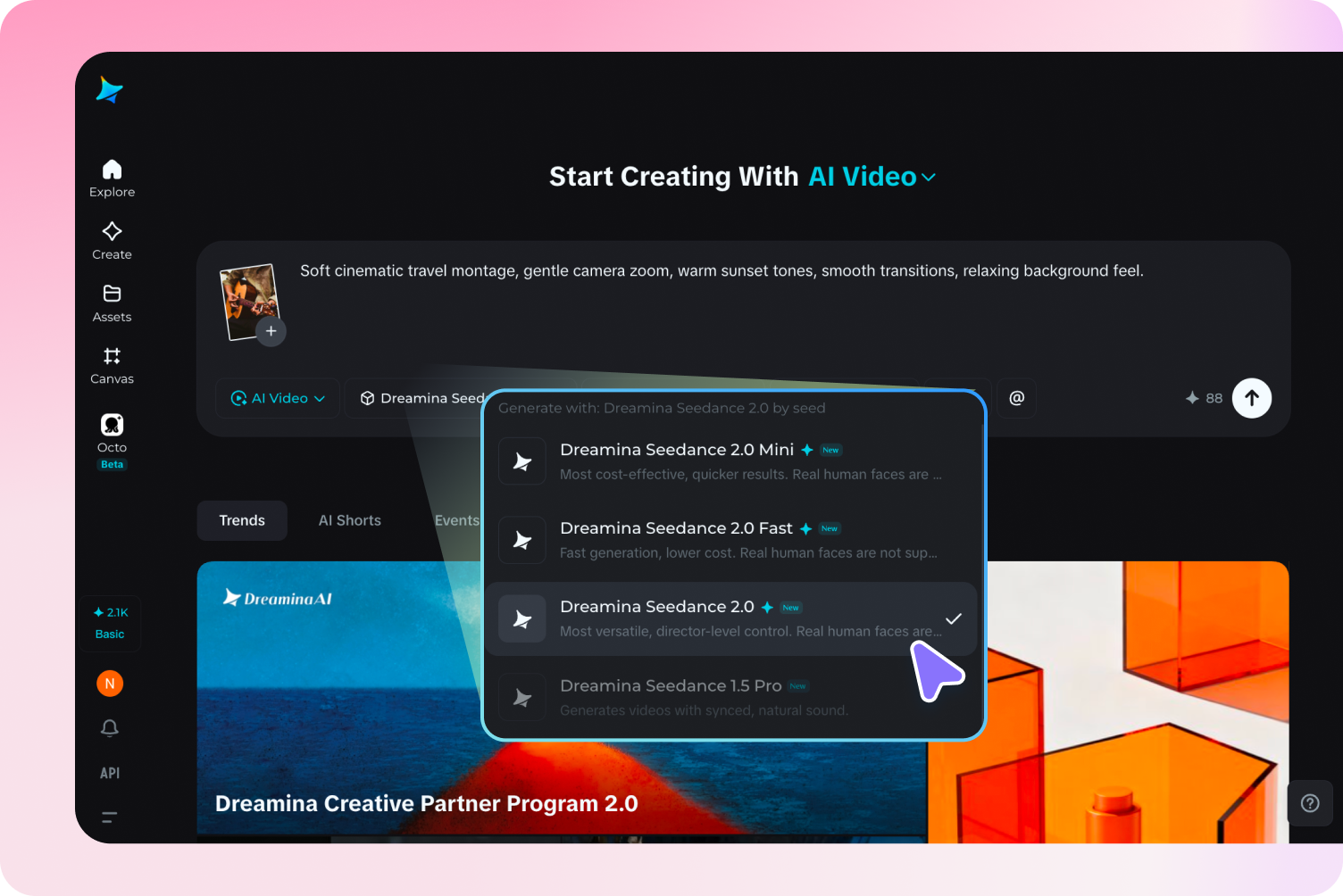 Customize settings and generate 