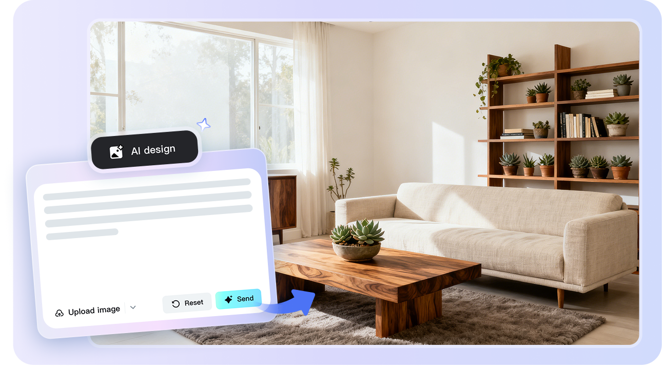 AI-generated room design concepts