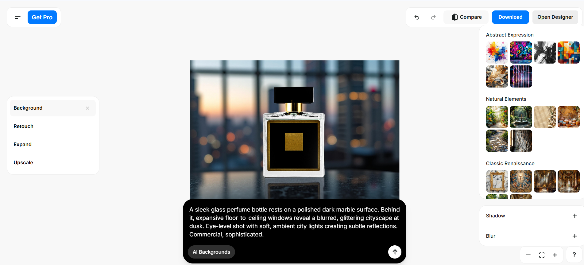 Photoroom AI product photography editor