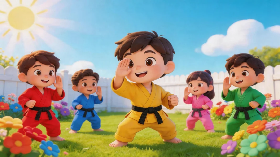 Çocuklar için dövüş sanatları görsel