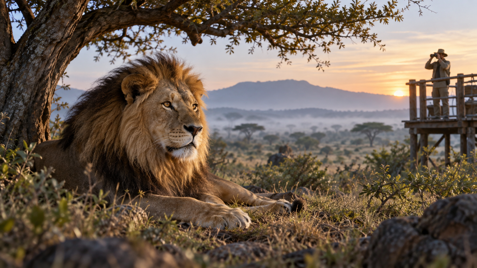 AI lion friend video: Acacia Observation