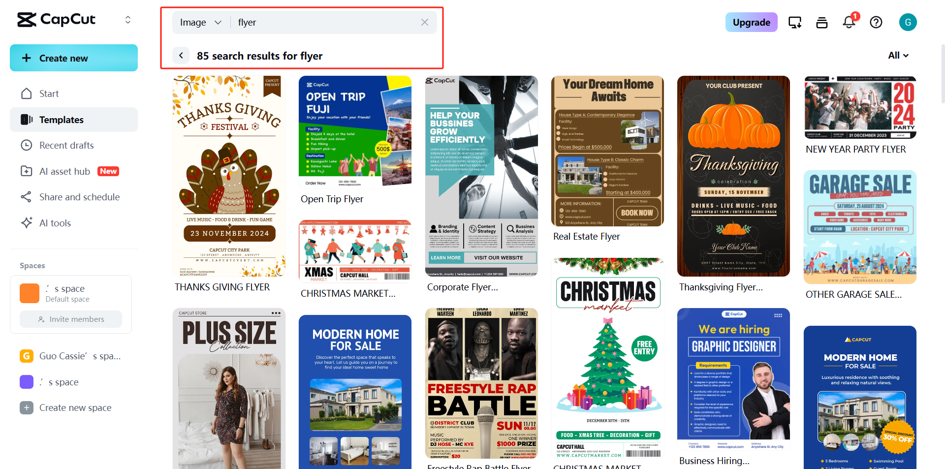 Select your template design